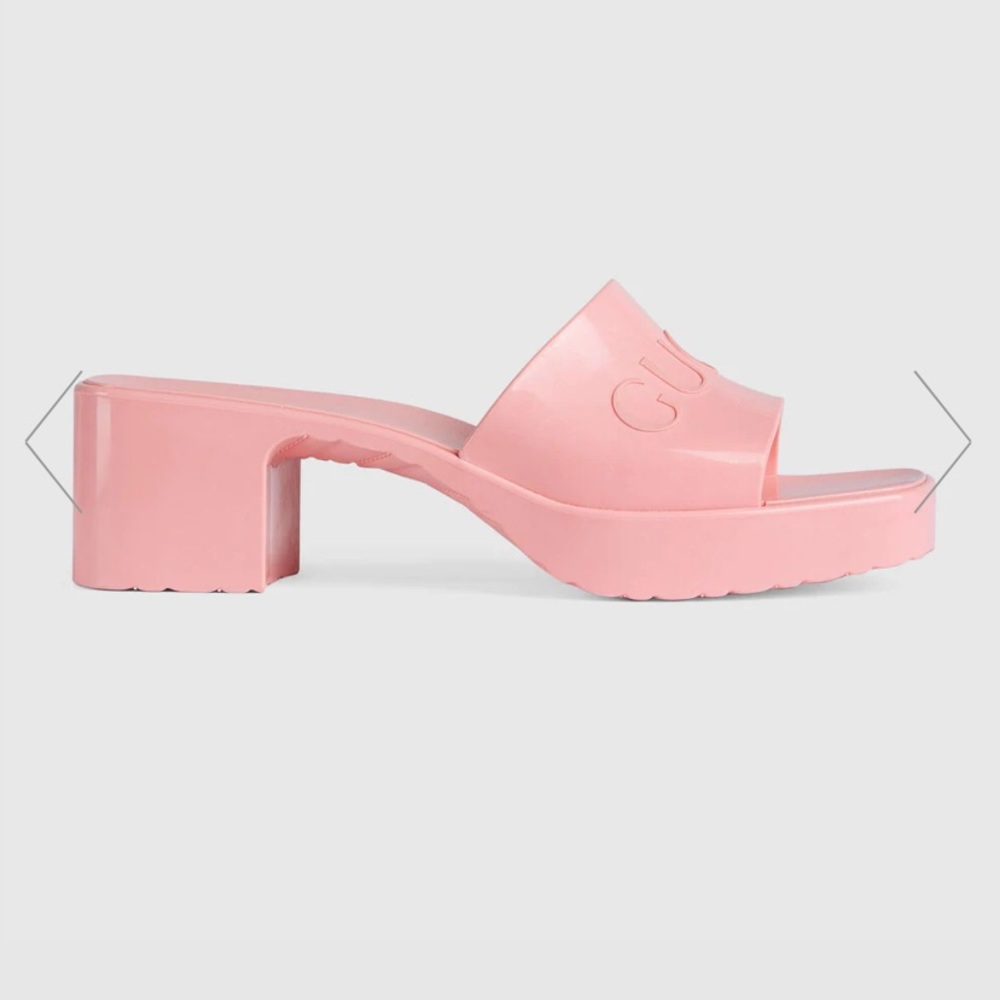 Gucci- Womens Rubber Slide Sandal - Picture 1 of 1